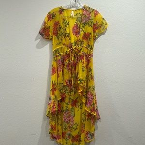 True Destiny Yellow High-Low Floral Komoto SZ Medium